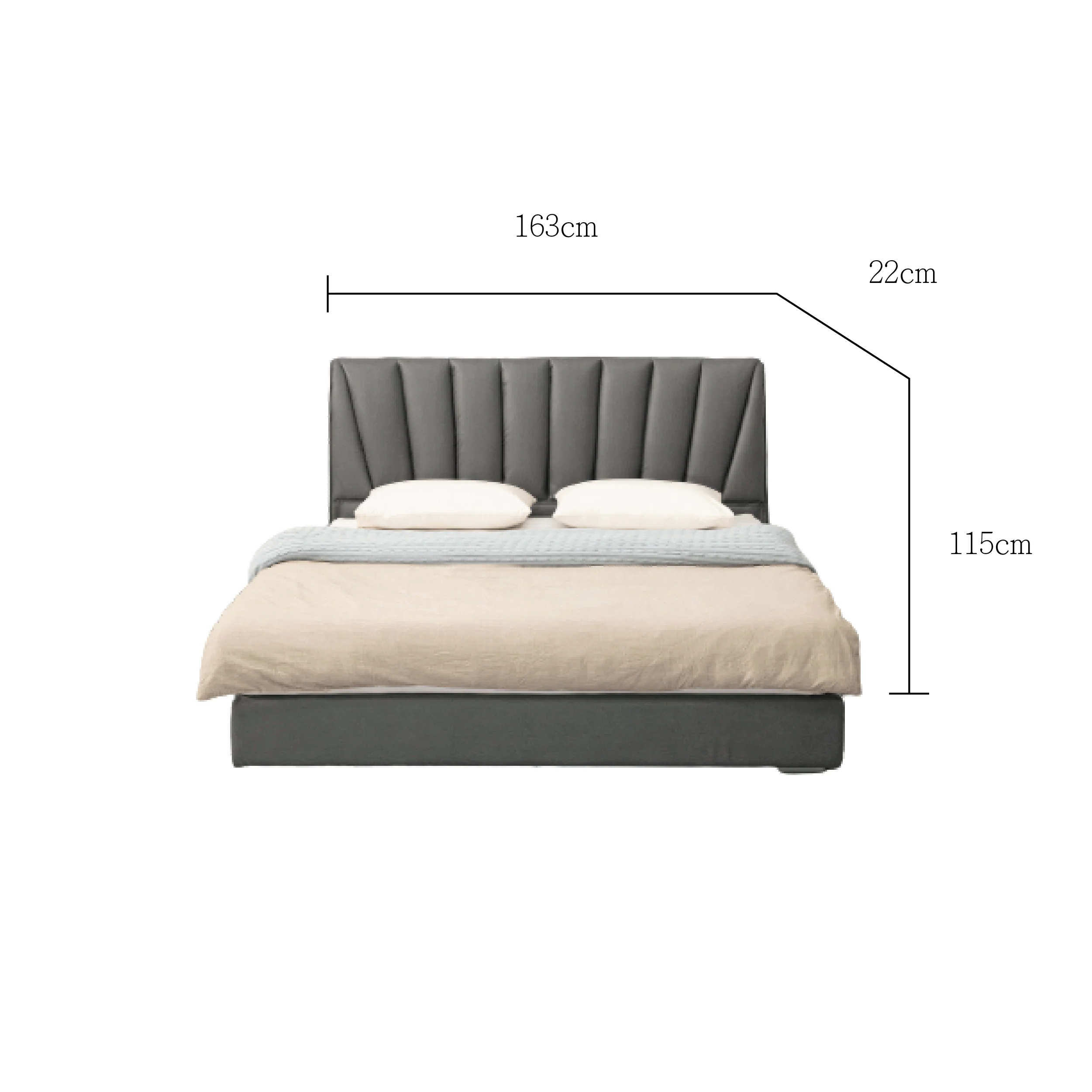 Mahmoud 茂茂 深灰 設計款床架