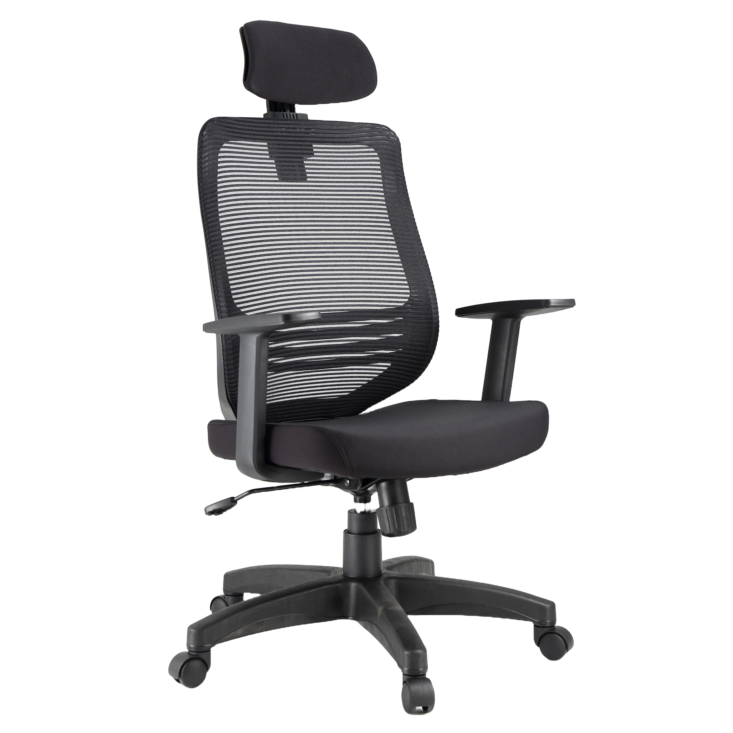 旭川 高背網格 固定扶手 背動式氣壓後仰 辦公椅