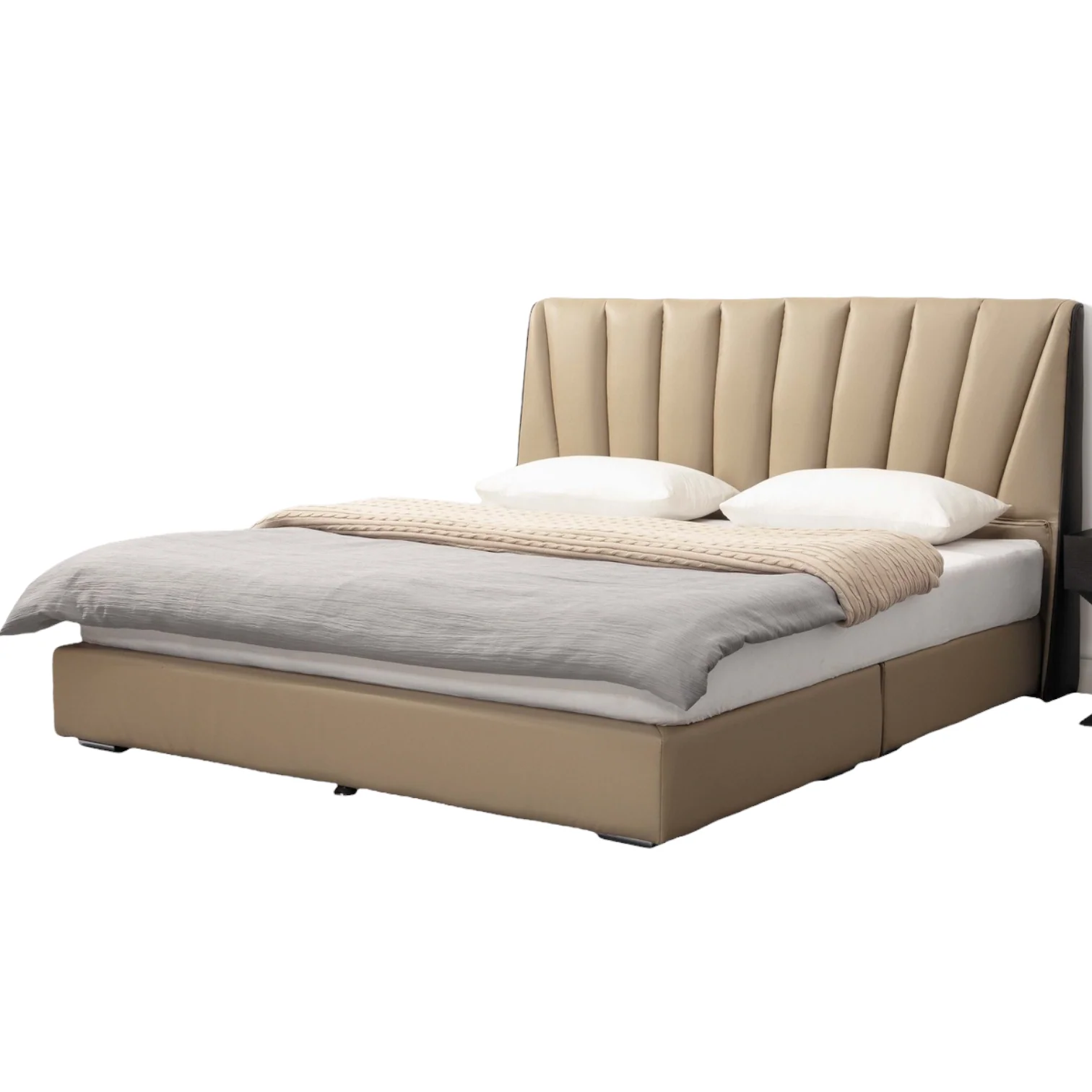 Mahmoud 茂茂 杏色 設計款床架