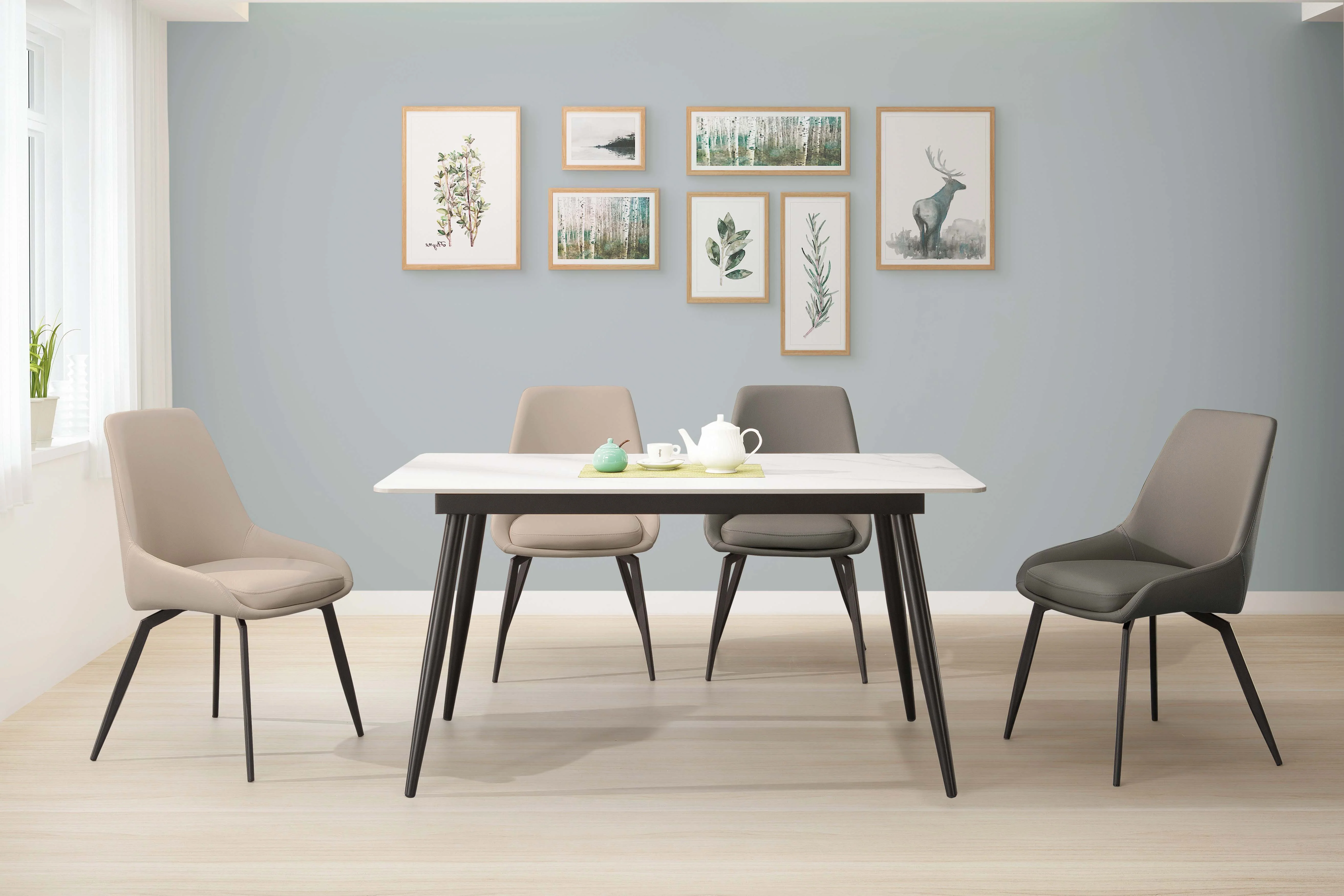 Luton 盧頓140cm 雪山白岩板餐桌