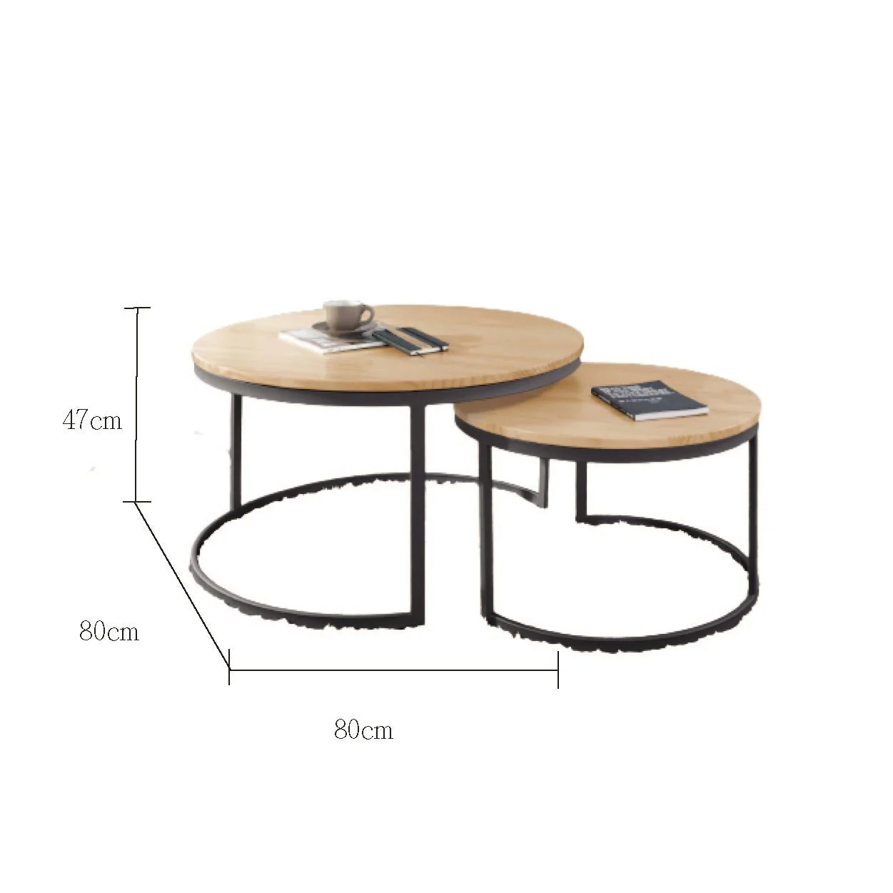 Grayson Allen 木質原木本色圓型茶几組