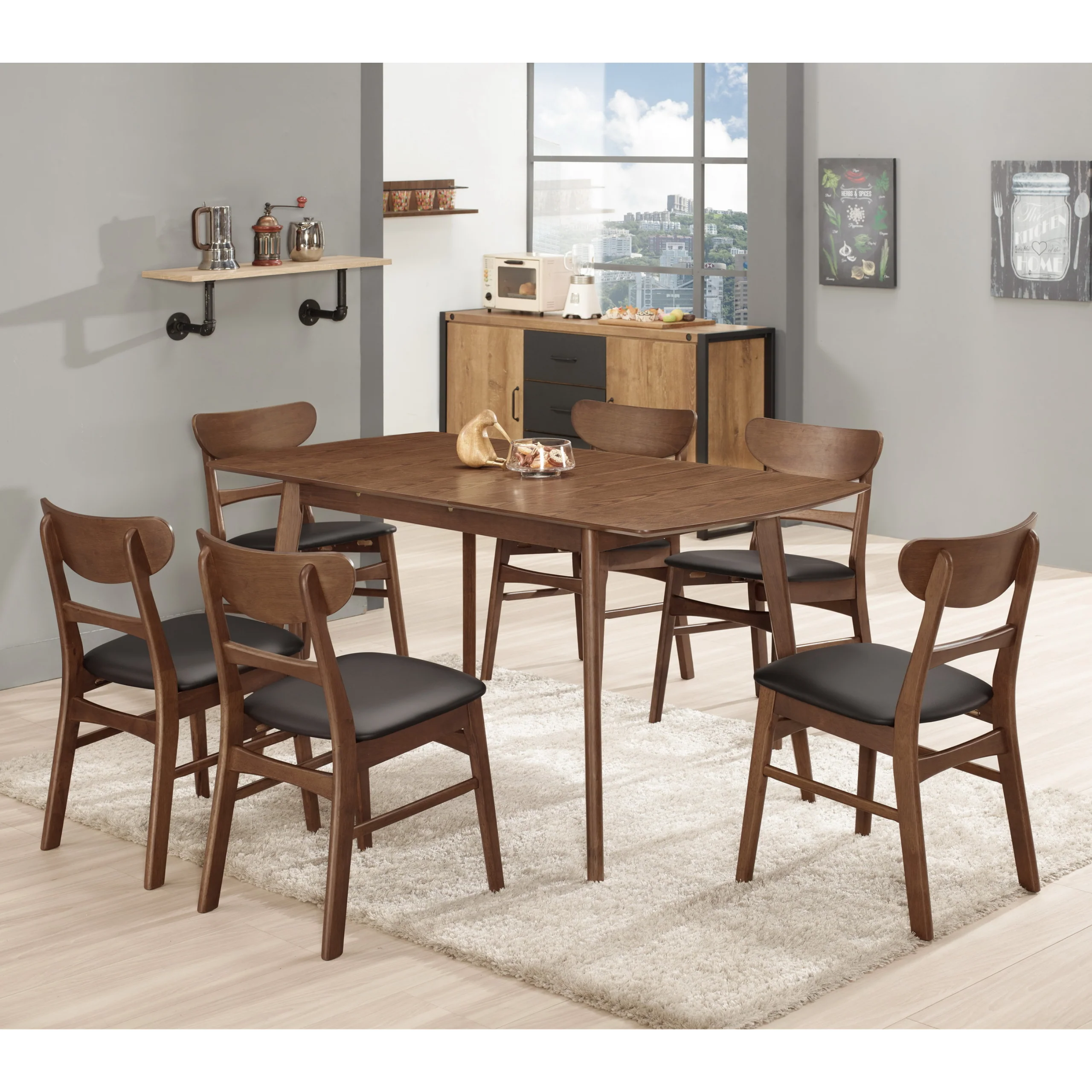 法納姆 Farnham 120-150cm 可伸縮 胡桃木功能餐桌