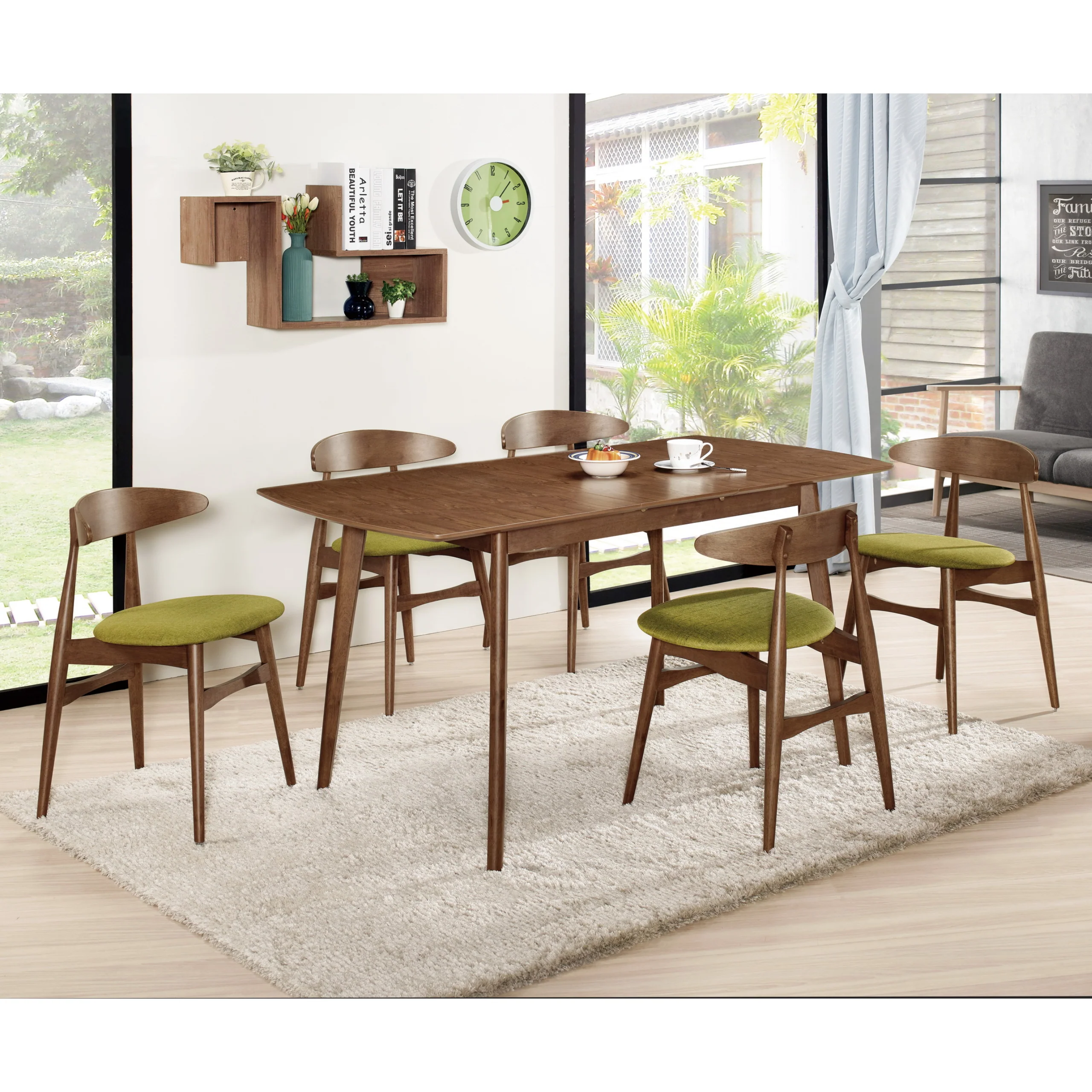 奧爾頓 Alton 120-150cm 可伸縮 胡桃木功能餐桌