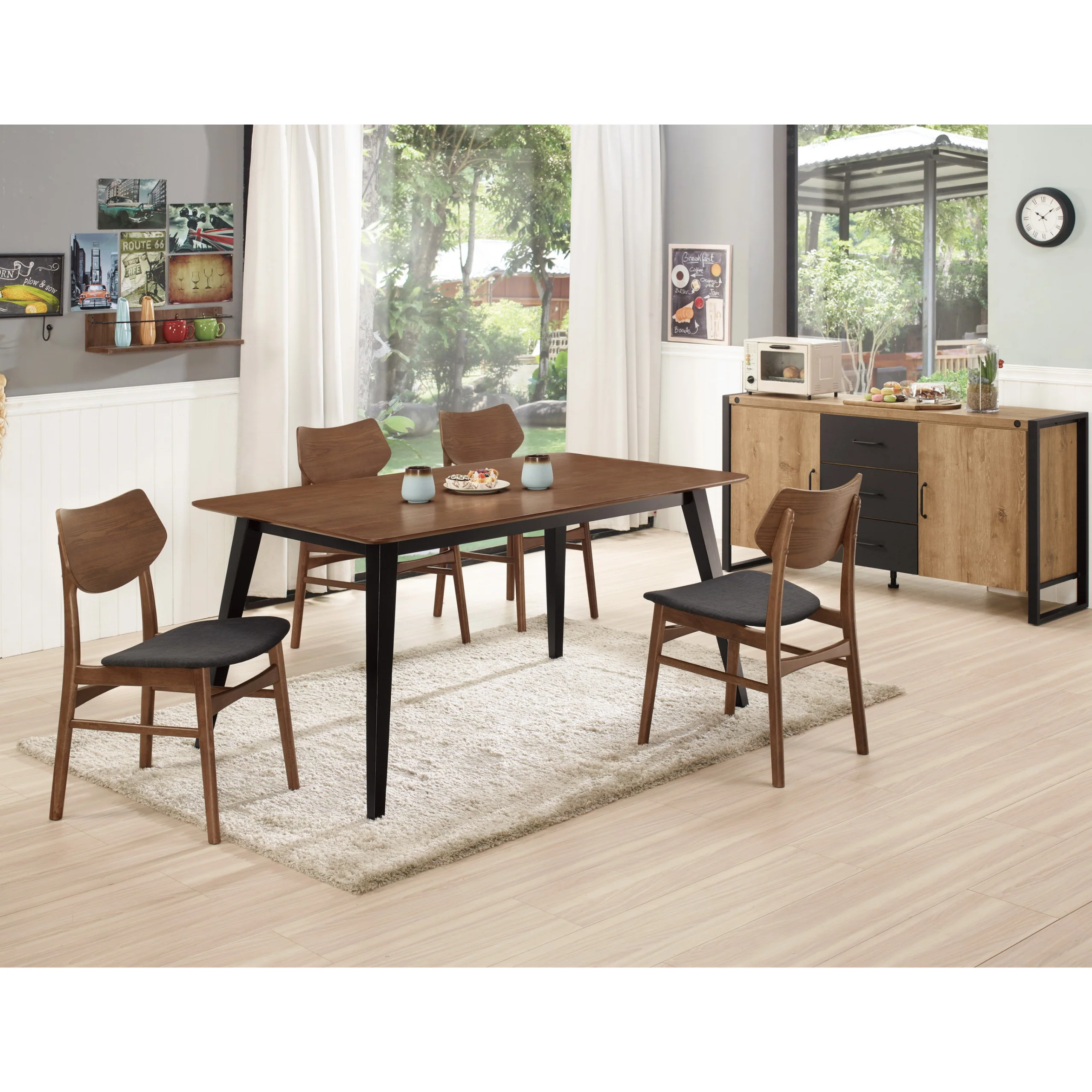 弗利特 Fleet 150cm 胡桃木餐桌