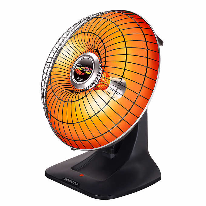 Presto HeatDish Plus Tilt Parabolic Heater, Energy-Efficient, Adjustable Tilt, 1000W