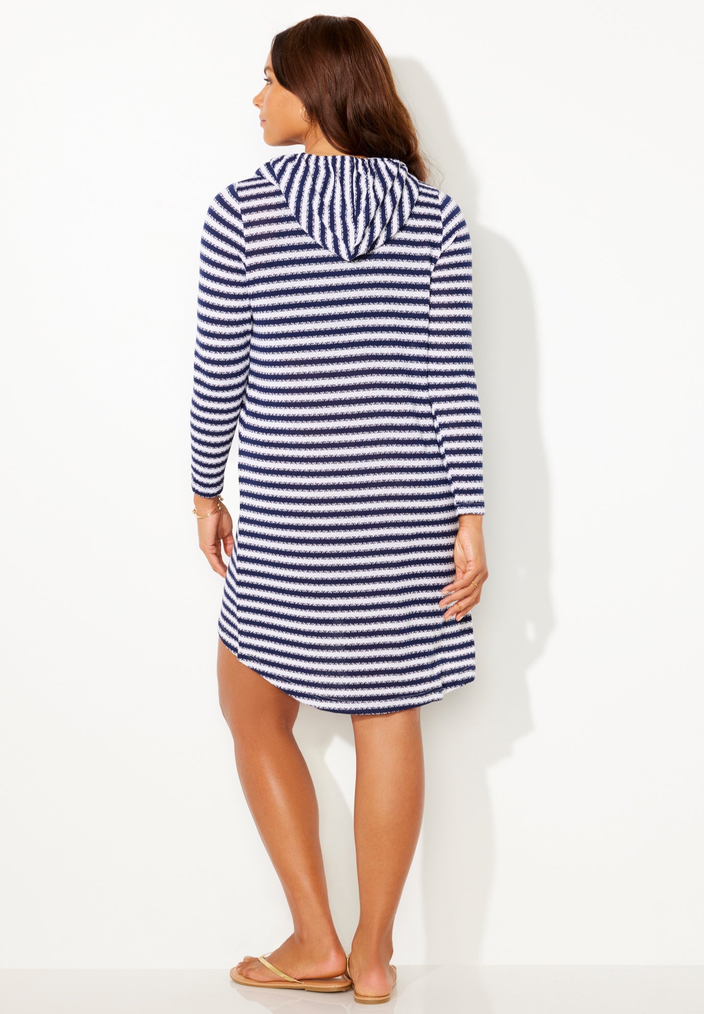 Hi-Low Knit Tunic Hoodie