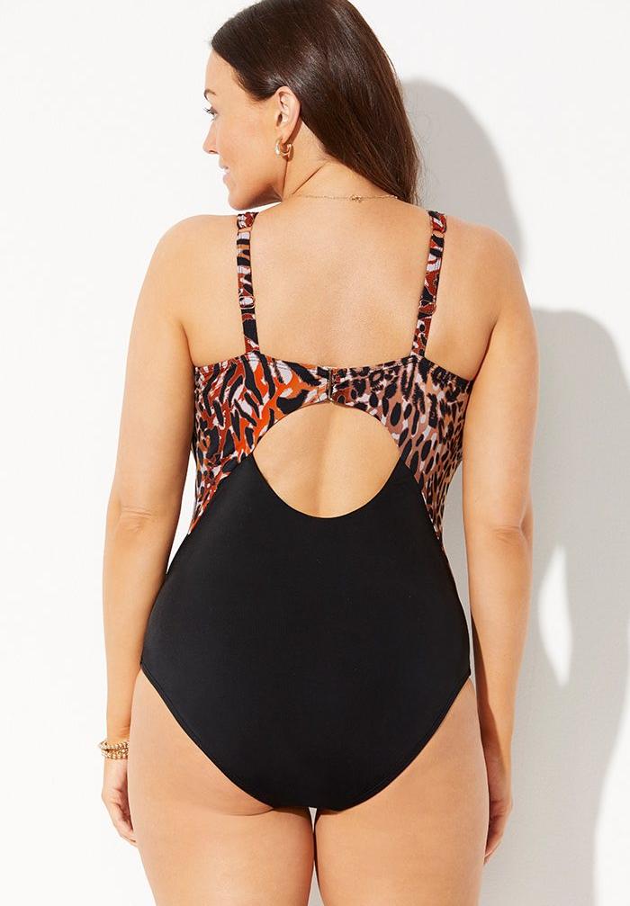 Center Ring Plunge One Piece Swimsuit