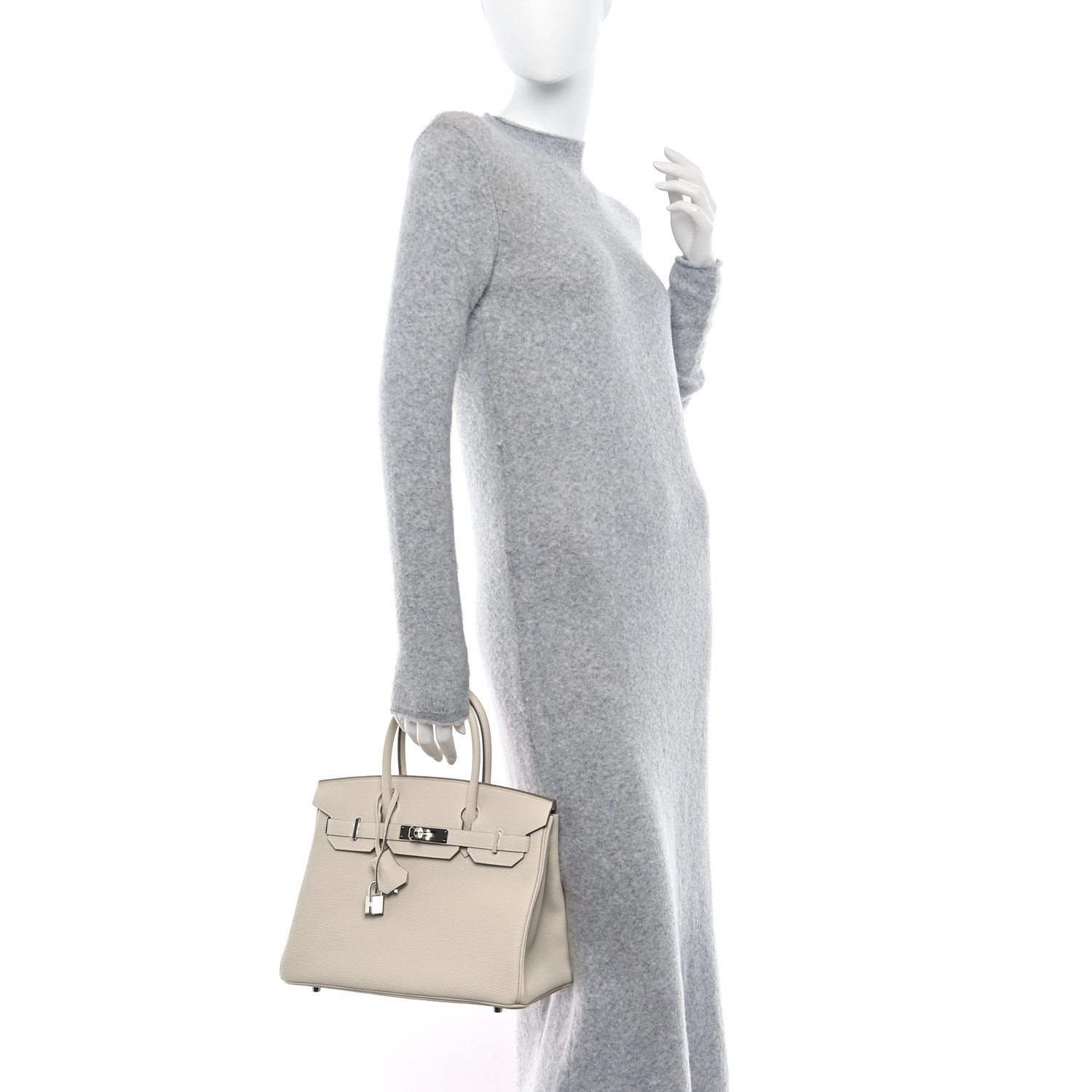 Togo Birkin 30 Craie锛�Silver Lock锛�