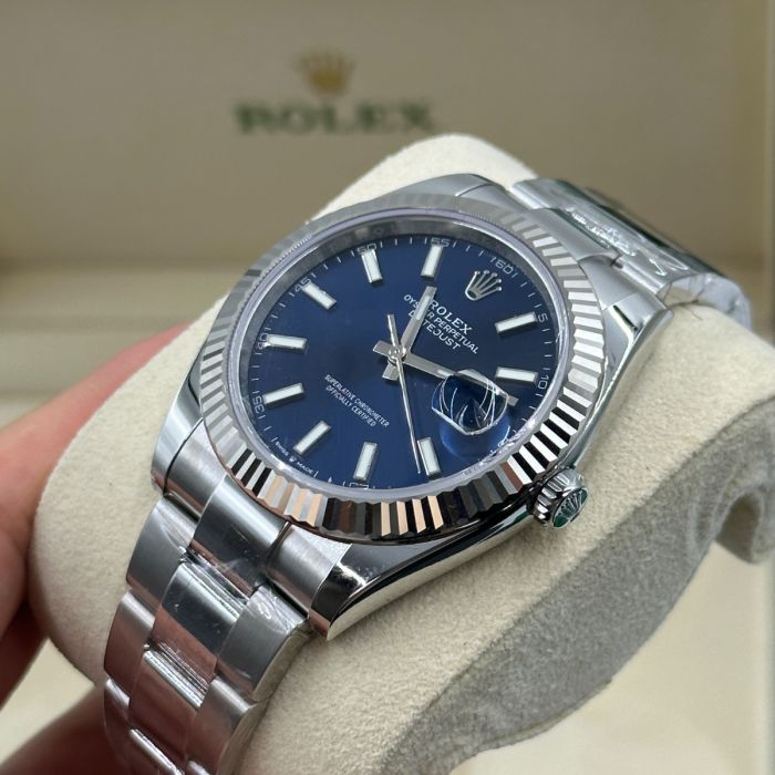 Rolex Datejust 41 Blue Dial Oyster Bracelet Watch 126334-0001