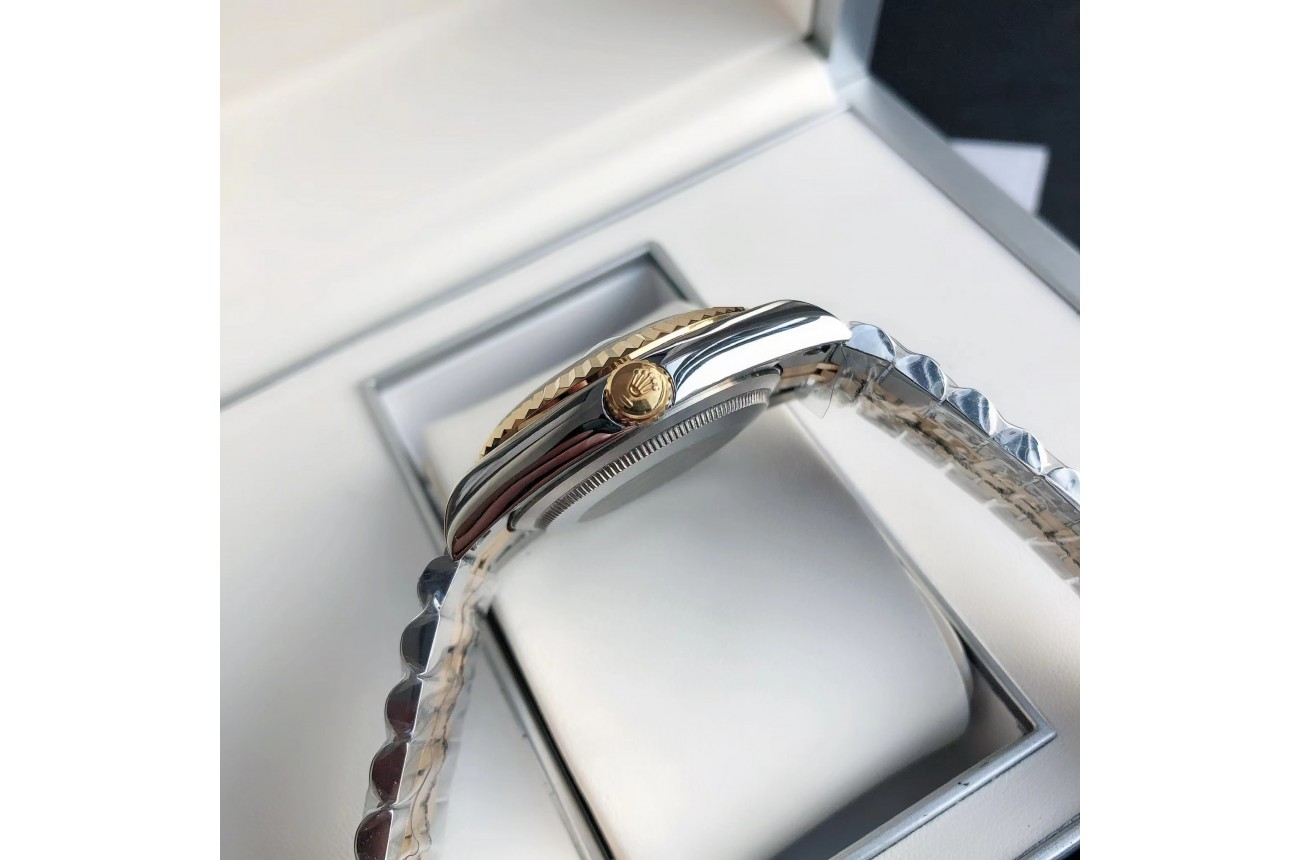 Rolex Datejust 36/28mm RG/SS Jub Green/Dial