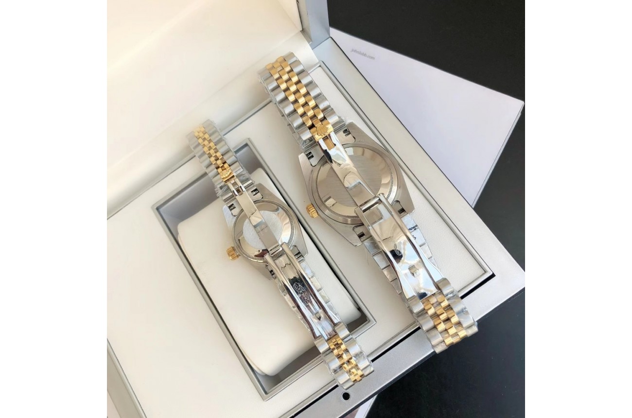 Rolex Datejust 36/28mm RG/SS Jub Sliver/Dia