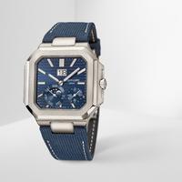 Patek Philippe Cubitus Platinum Case Sunburst Blue Dial 5822P-001