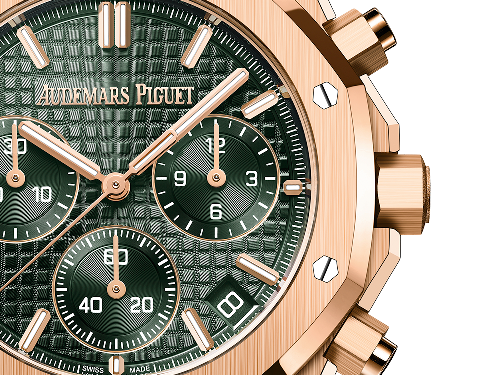 ROYAL OAK Pink Gold Khaki Green Dial CHRONOGRAPH 41mm