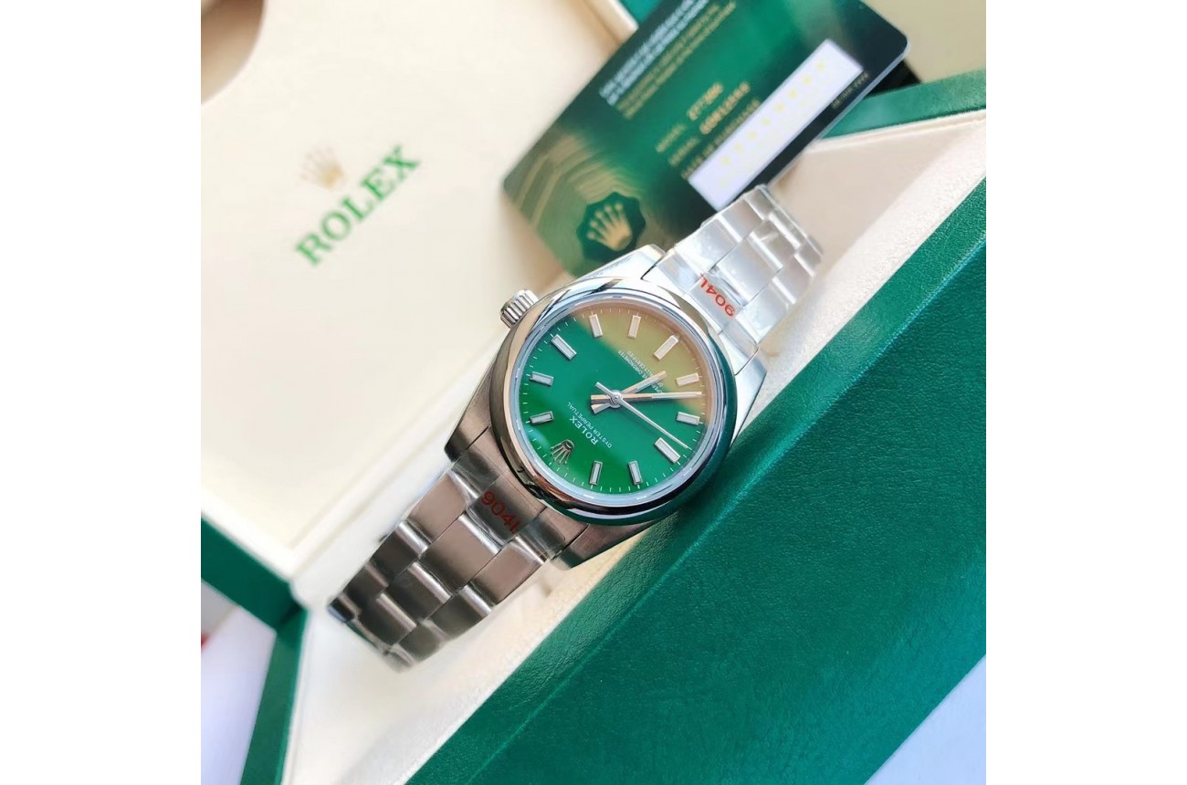 Rolex Oyster Perpetual 31/41mm SS/SS Green/Stk