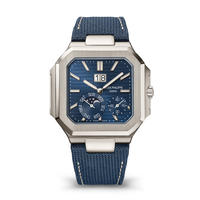 Patek Philippe Cubitus Platinum Case Sunburst Blue Dial 5822P-001