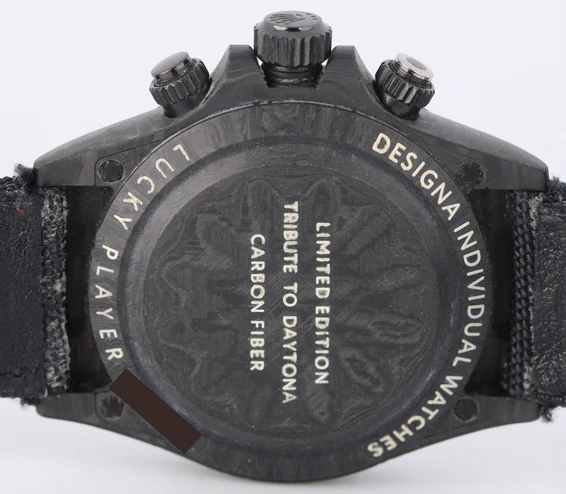 Rolex Daytona Cosmograph DiW Carbon Fiber Lucky Player Casino 40mm Nylon Watch