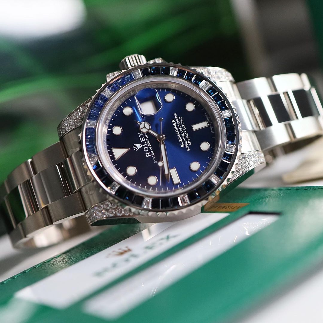 Rolex Submariner Date 18K White Gold Diamonds 116659 SABR