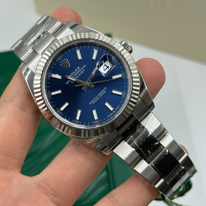 Rolex Datejust 41 Blue Dial Oyster Bracelet Watch 126334-0001