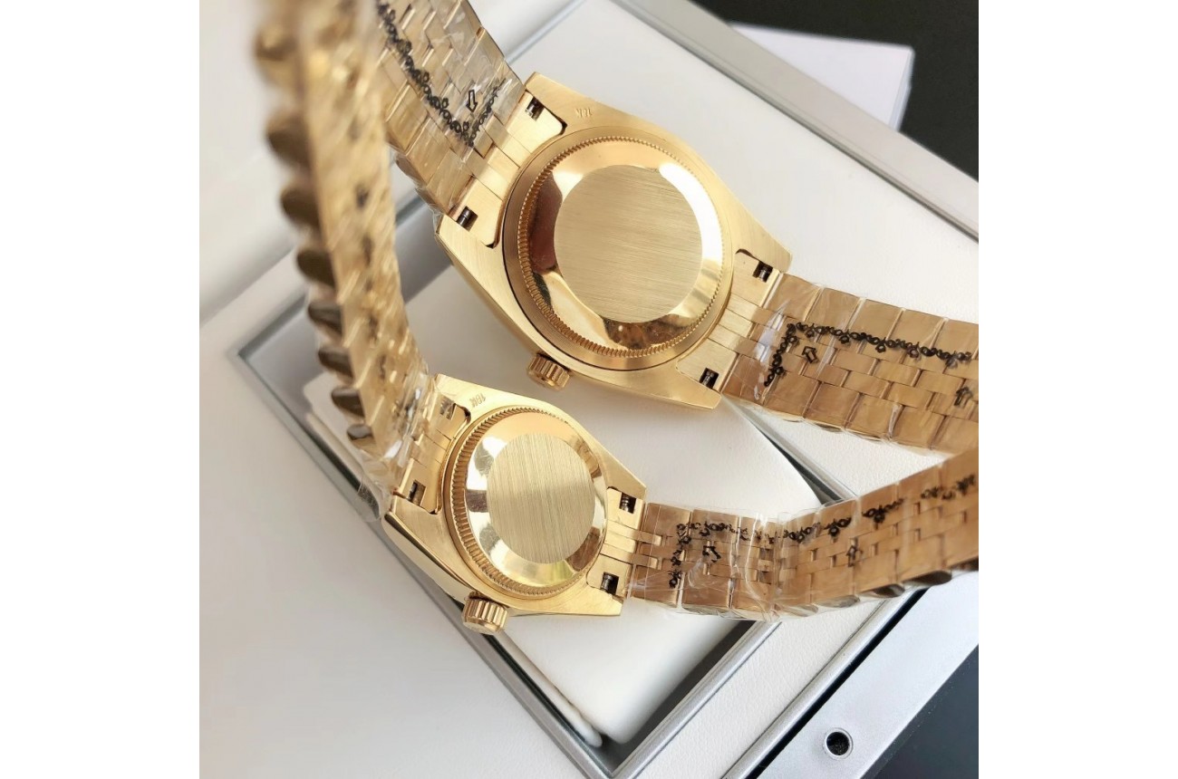 Rolex Datejust 36/28mm RG/RG Jub Black/Dial