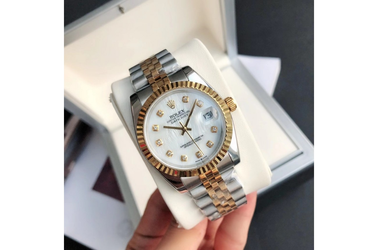Rolex Datejust 36/28mm RG/SS Jub White/Dial