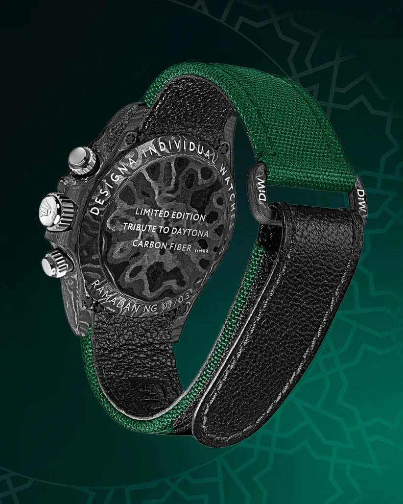 DiW Rolex Graphite Daytona RAMADAN 40mm Watch