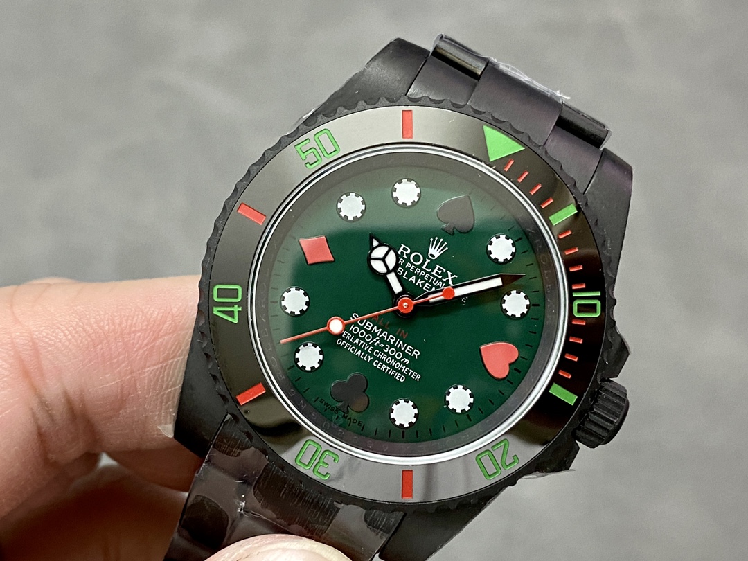 Rolex Submariner Special Edition Spades and Hearts Poker BLAKEN Customized Watch