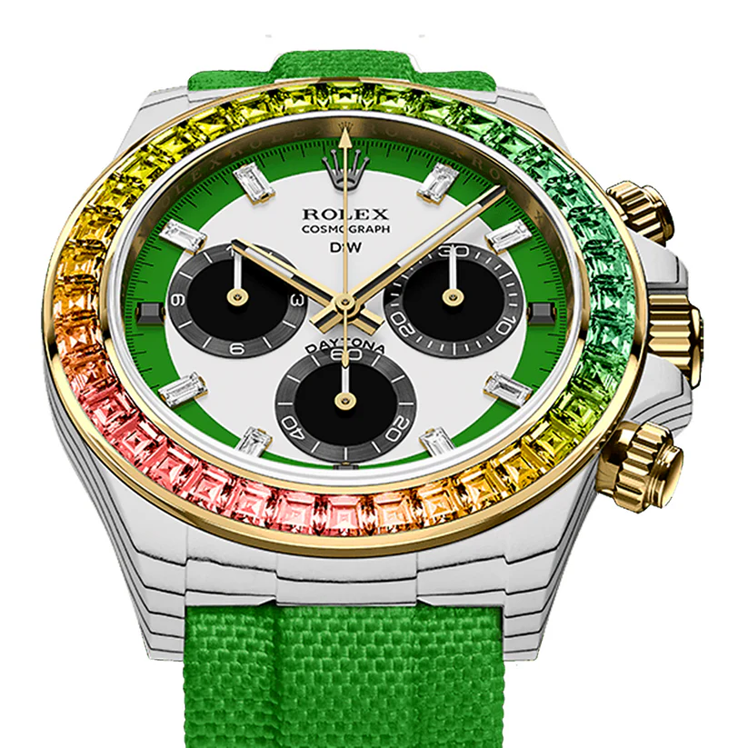 DiW Rolex Daytona RAINBOW WILD GREEN In Fiber