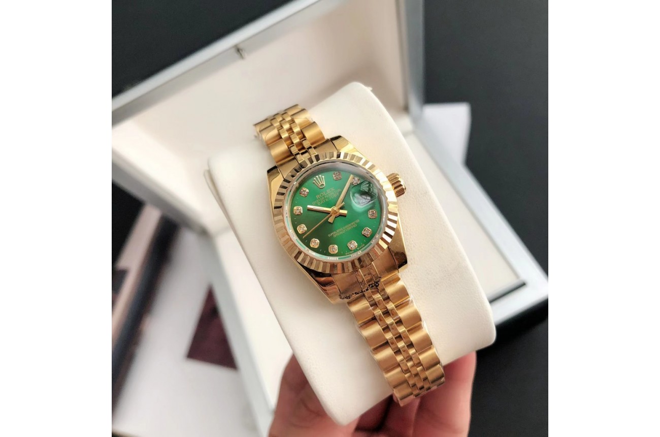 Rolex Datejust 36/28mm RG/RG Jub Green/Dial