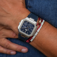 Patek Philippe Cubitus Platinum Case Sunburst Blue Dial 5822P-001