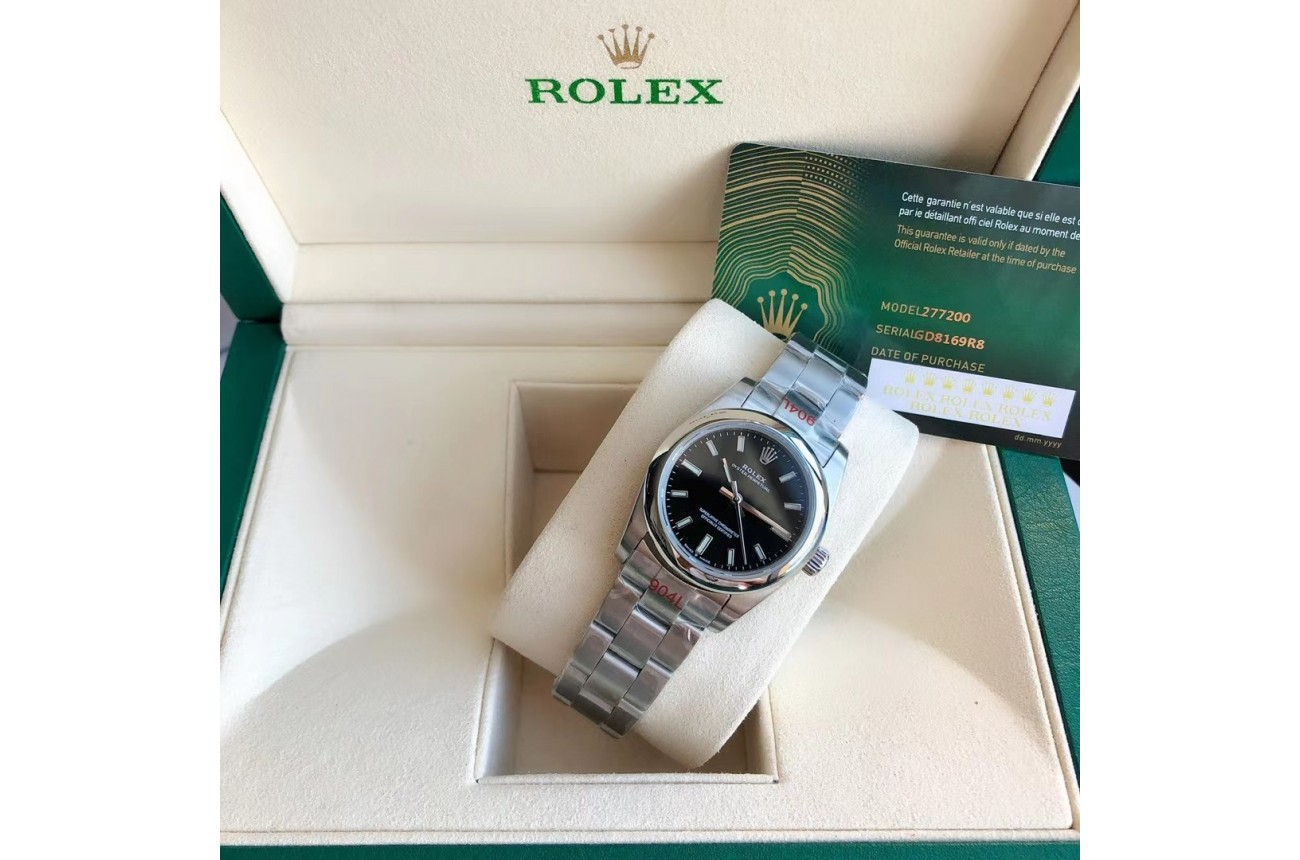 Rolex Oyster Perpetual 31/41mm SS/SS Black/Stk