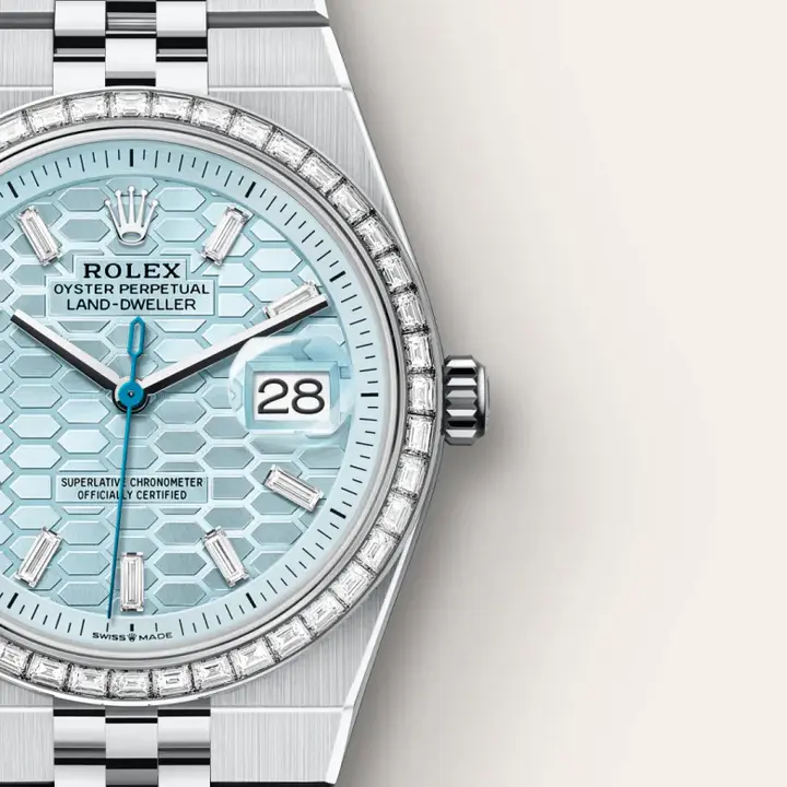 Rolex Land-Dweller 36 Oyster, 36 mm, platinum and diamonds M127286TBR-0001