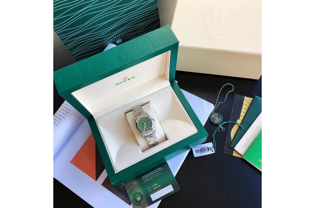 Rolex Oyster Perpetual 31/41mm SS/SS Green/Stk