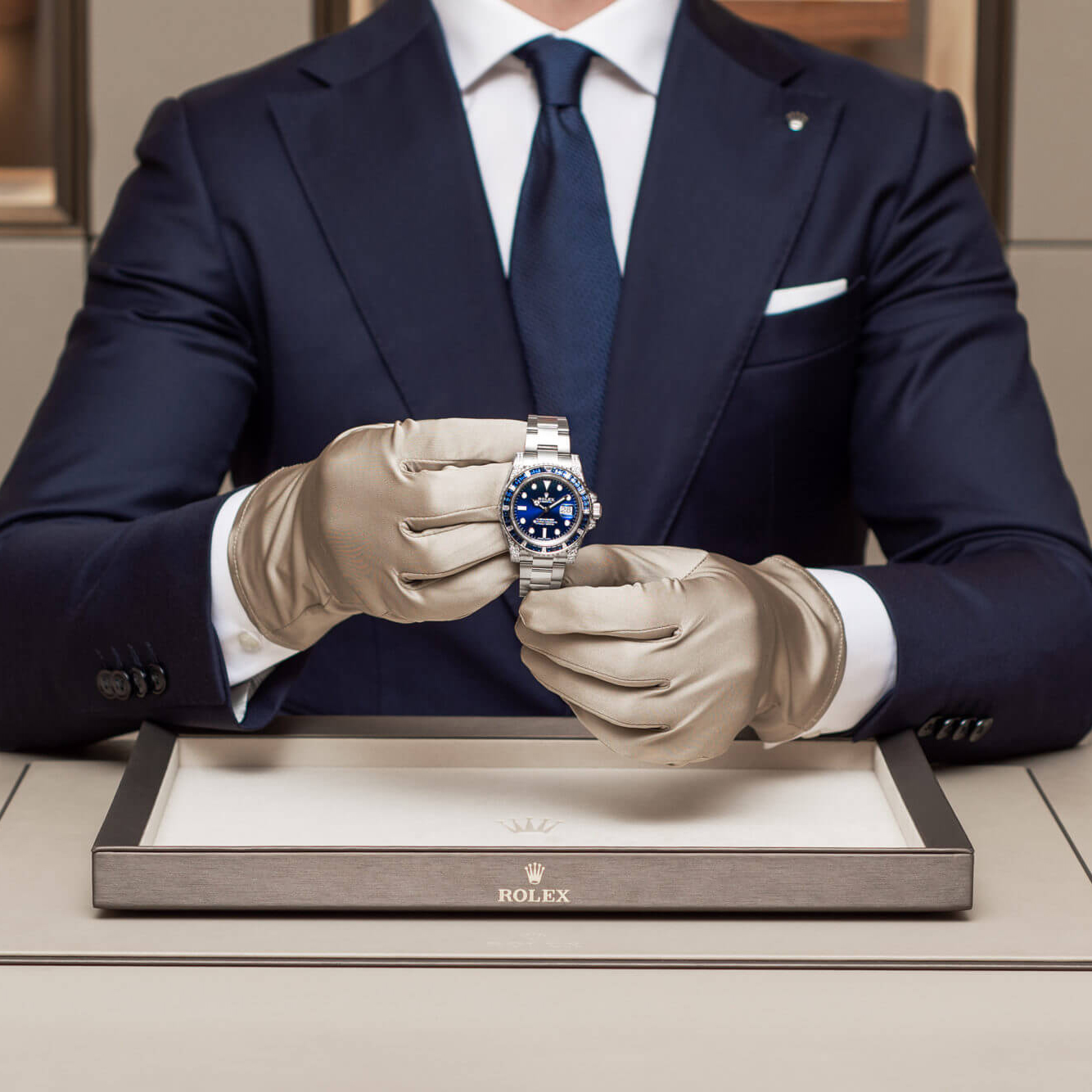 Rolex Submariner Date 18K White Gold Diamonds 116659 SABR