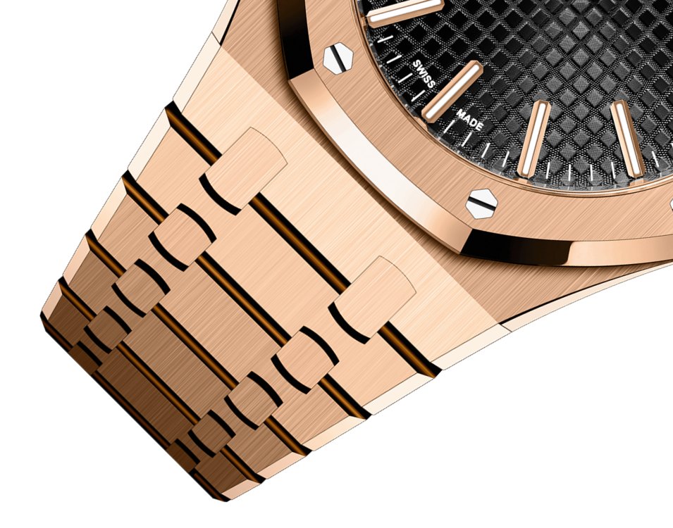ROYAL OAK Pink Gold Black Dial 41mm