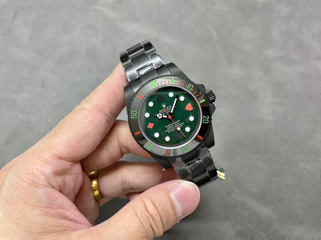 Rolex Submariner Special Edition Spades and Hearts Poker BLAKEN Customized Watch