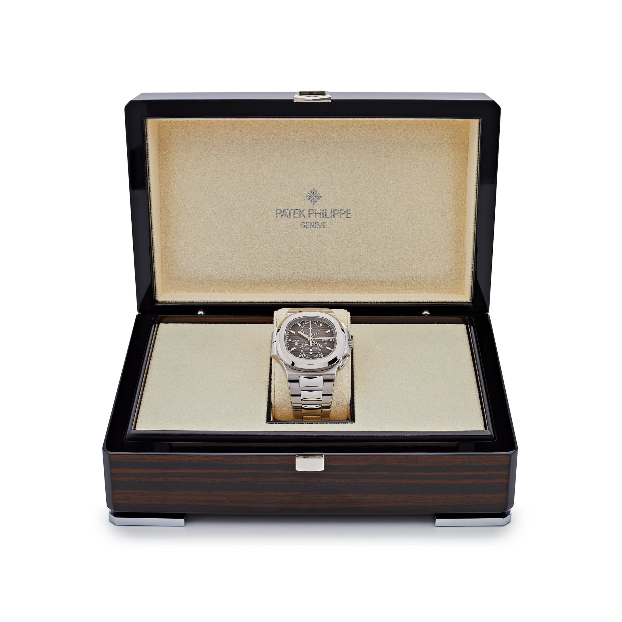 Patek Philippe Nautilus Travel Time Chronograph Stainless Steel Automatic Men's Watch 5990-1A-001