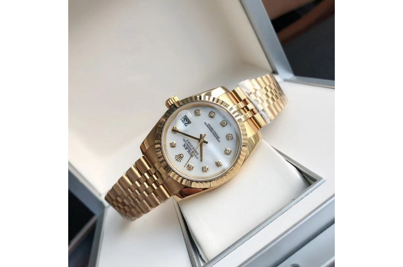 Rolex Datejust 36/28mm RG/RG Jub White/Dial