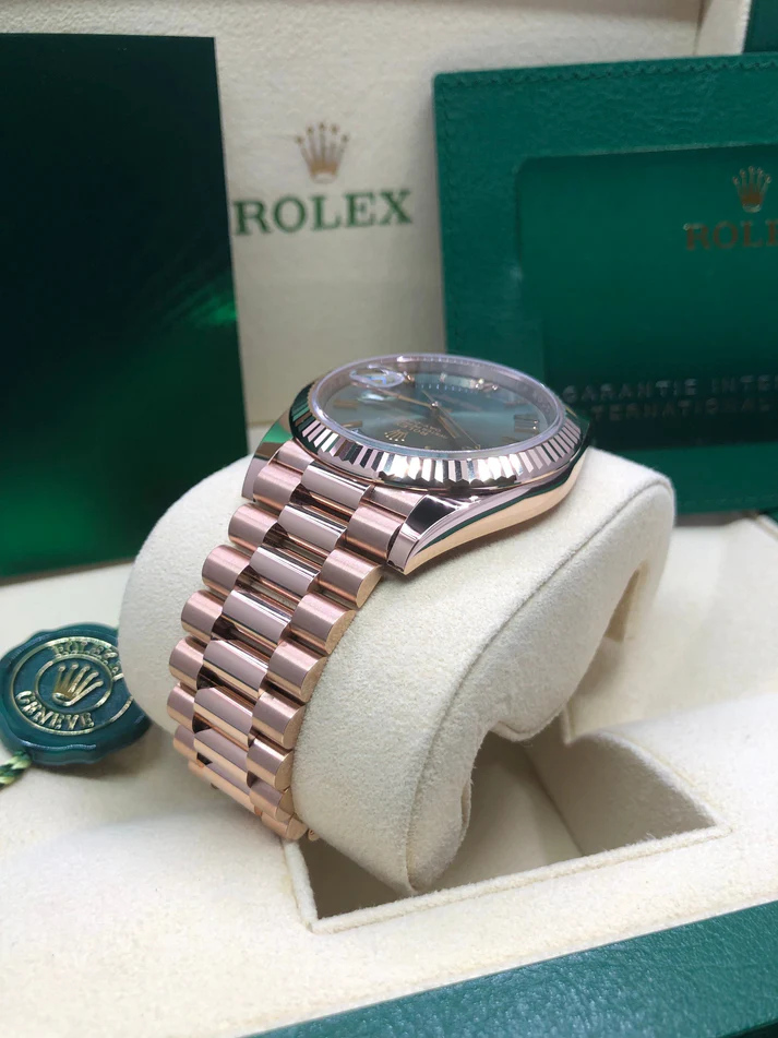 Rolex Day-Date 40 18k Everose Gold Olive Green Dial 60th Anniversary Men's Watch M228235-0025