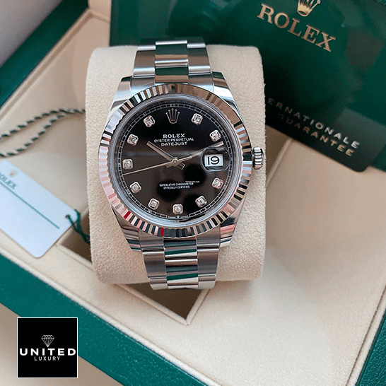 Rolex Datejust 41 Black Diamond Dial Men's Watch M126334-0011