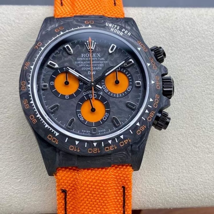 Rolex DiW Carbon Daytona Orange Edition