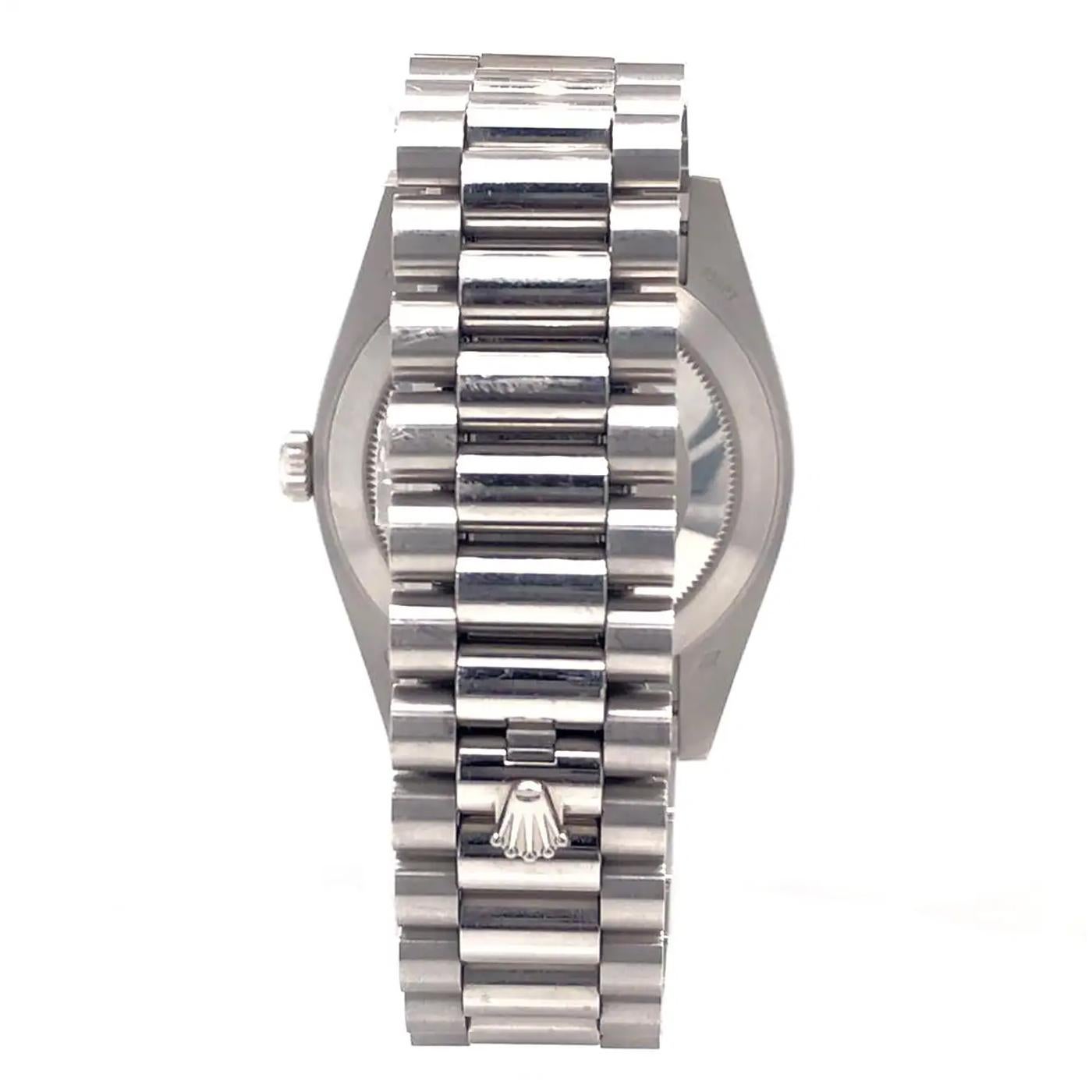 Rolex Day-Date President 40 Ice Blue Arabic Dial Platinum Watch 228206