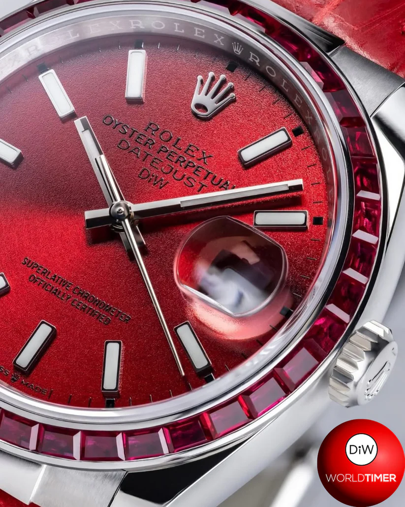 DiW Rolex Ruby Datejust 36mm Ladies Watch