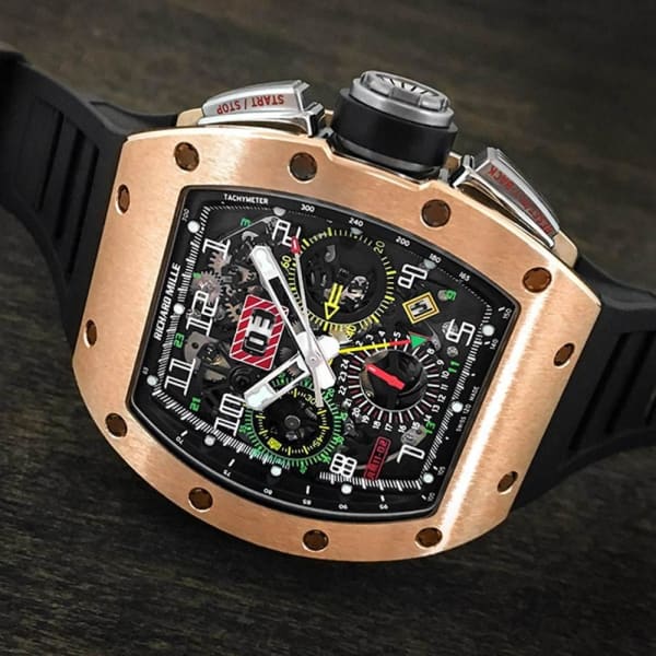 ��ヰ���Best selling specials��ヰ���-RICHARD MILLE RM 11-02 Automatic Flyback Chronograph Dual Time Zone Rose Gold