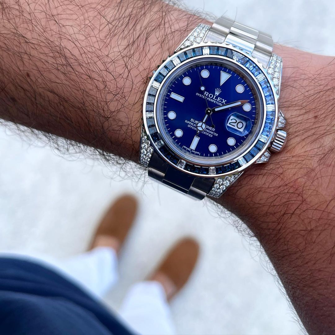 Rolex Submariner Date 18K White Gold Diamonds 116659 SABR