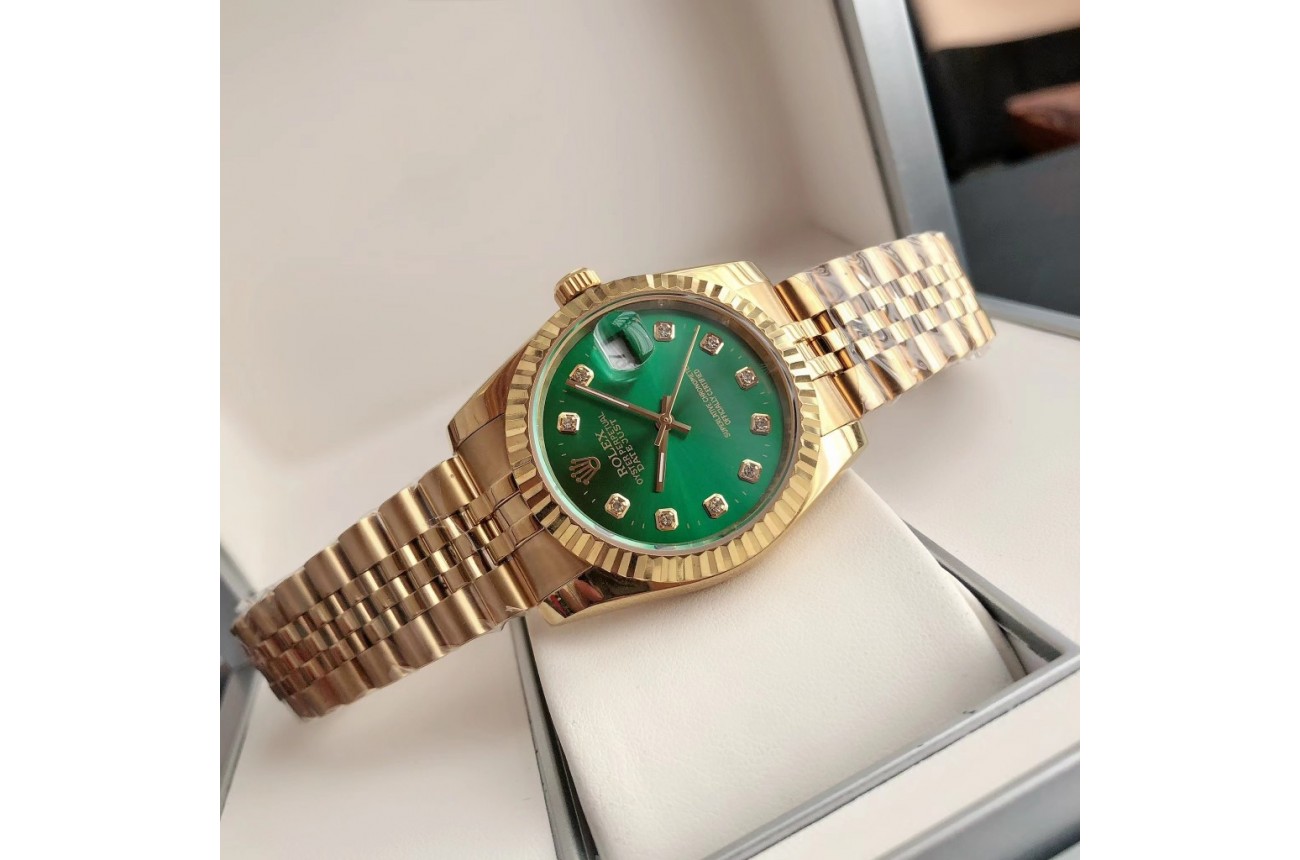Rolex Datejust 36/28mm RG/RG Jub Green/Dial