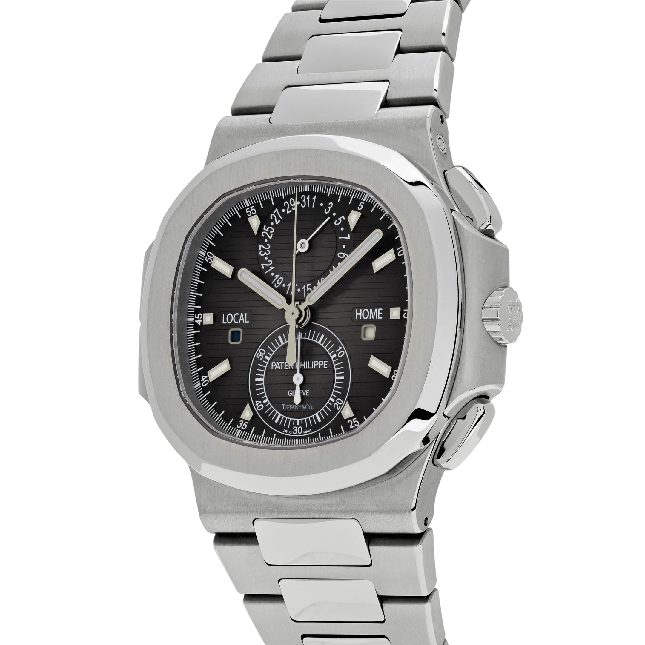 Patek Philippe Nautilus Travel Time Chronograph Stainless Steel Automatic Men's Watch 5990-1A-001