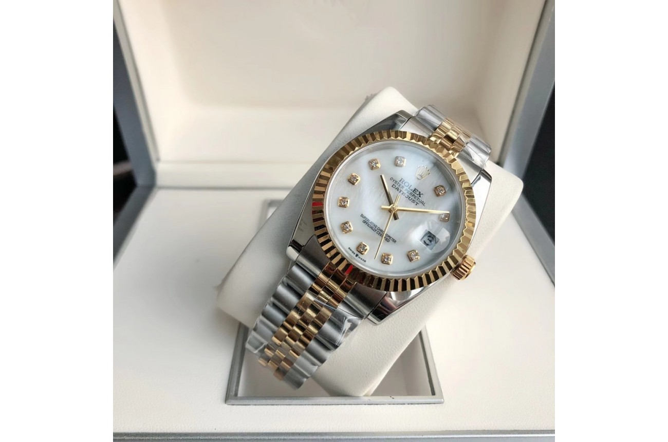 Rolex Datejust 36/28mm RG/SS Jub White/Dial