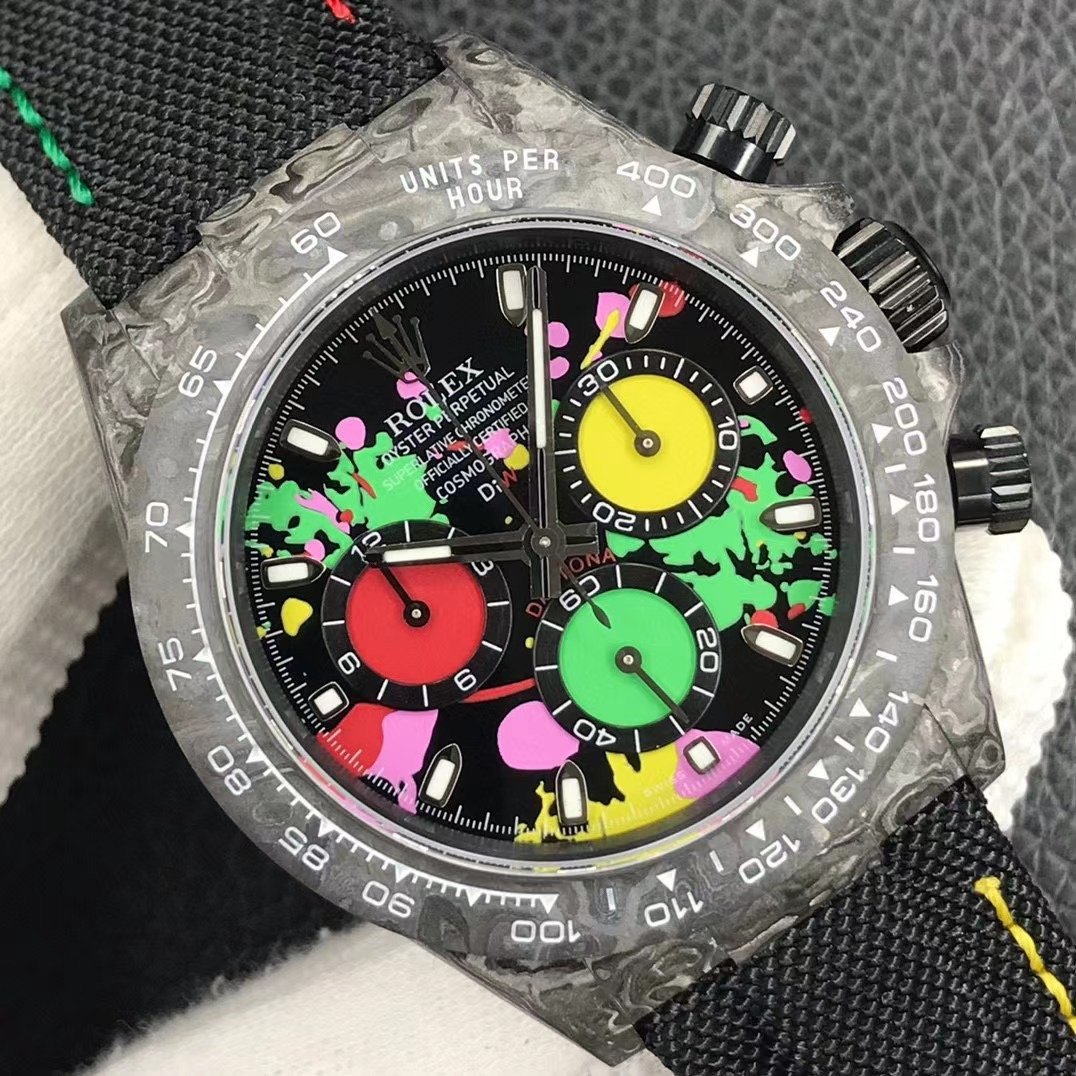 DIW Rolex Cosmograph Daytona Carbon Motley Watch