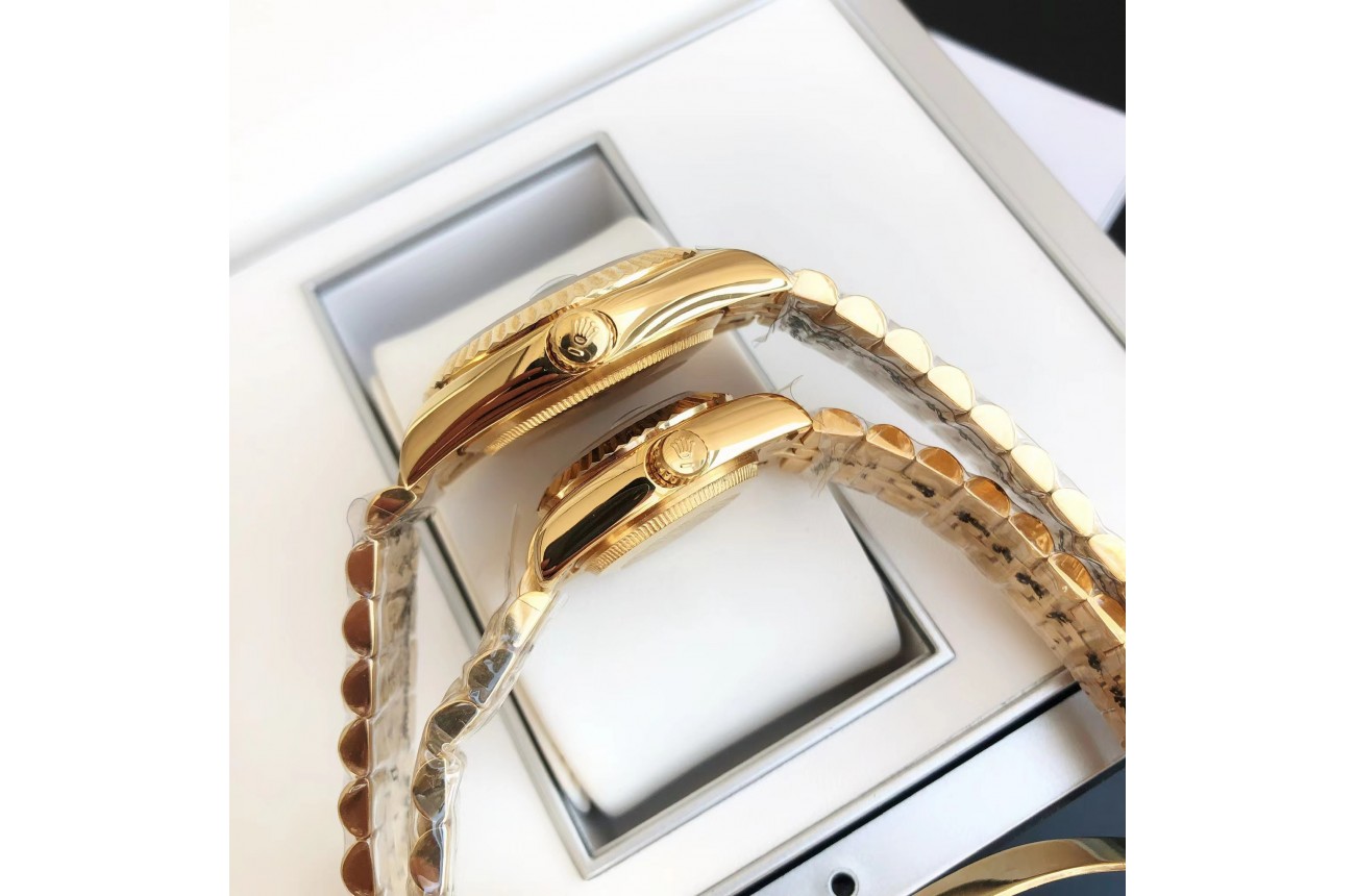 Rolex Datejust 36/28mm RG/RG Jub Black/Dial