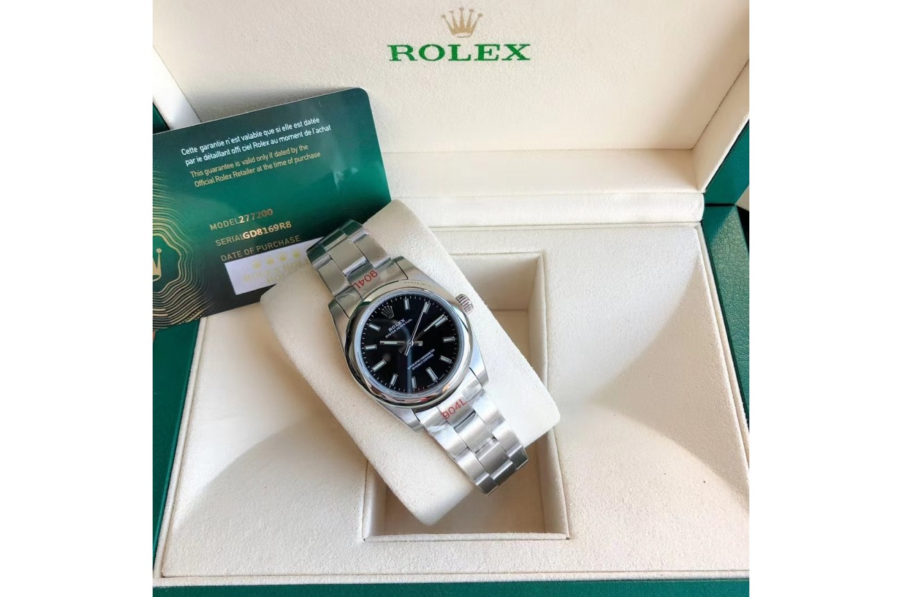 Rolex Oyster Perpetual 31/41mm SS/SS Black/Stk